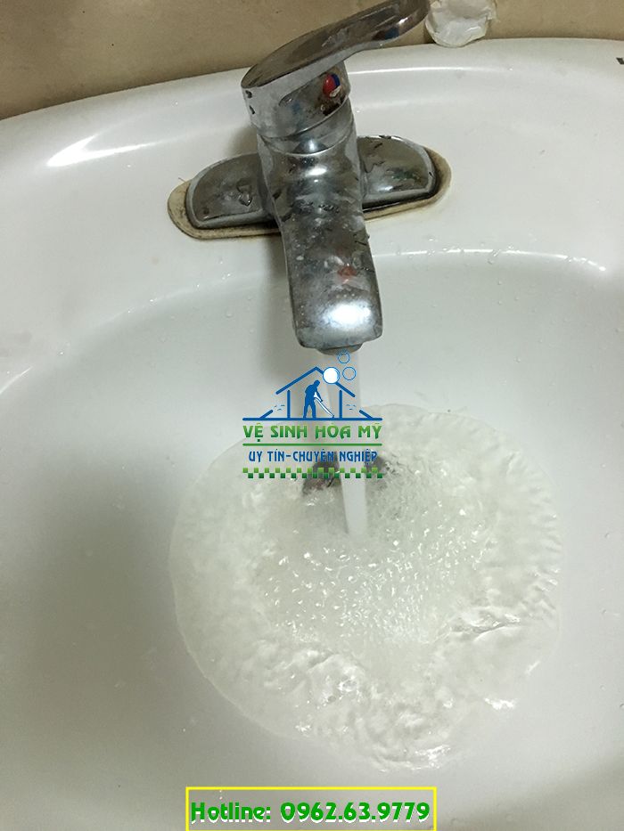 Sau khi sử dụng Dịch vụ vệ sinh làm sạch đường ống nước sinh hoạt trường tiểu học tại Green Hòa Mỹ.